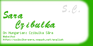 sara czibulka business card