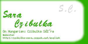 sara czibulka business card